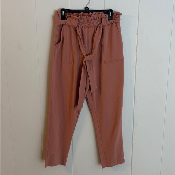 🪷Grace Karin Dusty Pink Paper Bag Pants - Picture 5 of 7
